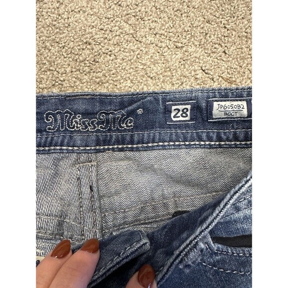 Miss Me Bootcut Jeans Women’s 28 JP6050B2 Low Rise Bling Sequin Pocket Denim - Picture 4 of 6